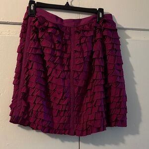 Pinup Couture Fuchsia Ruffled Mini Skirt